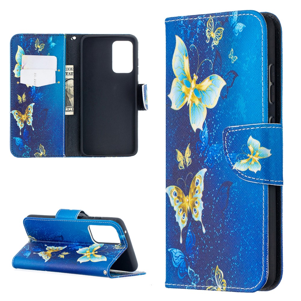Housse Portefeuille Pour Galaxy A52 4G/5G / A52S 5G - Cuir PU Avec Rabat Magnétique - Porte-cartes Et Fonction Stand